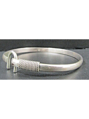 Handmade 925 Silver Caribbean Hook Bracelet Twisted Knot Bangle